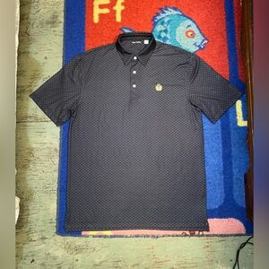 Sage Valley Polo Shirt Mens Sz L AOP Performance Golf Preppy Stretch Breathable